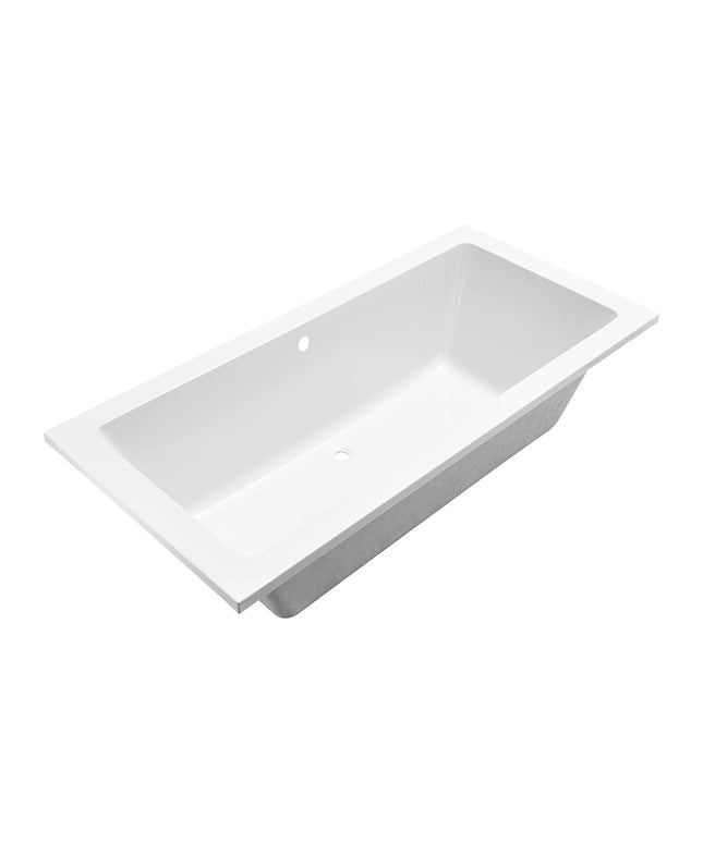 Xellanz Santino SQ inbouw duo ligbad 180 x 80 x 49 cm mat wit | Schwertz & Co