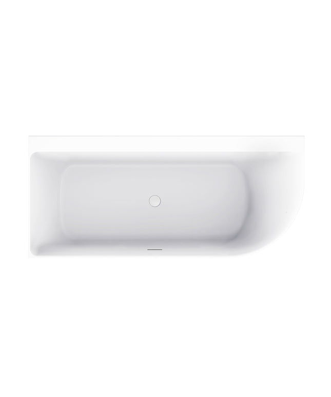 Wiesbaden Zenn hoekbad links 180 x 80 cm mat wit - sfeerfoto | Schwertz & Co