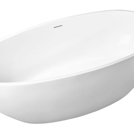 Wiesbaden Ellips vrijstaand ligbad 180 x 90 x 60 cm glans wit | Schwertz & Co