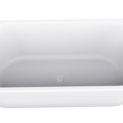 Wiesbaden Liora half vrijstaand ligbad 180 x 80 cm mat wit | Schwertz & Co
