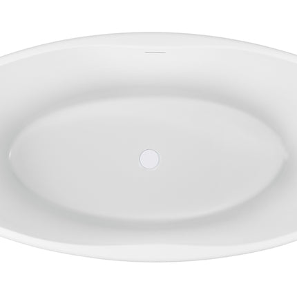 Wiesbaden Oval vrijstaand ligbad 170 x 78 cm mat wit - detailfoto clickwaste | Schwertz & Co