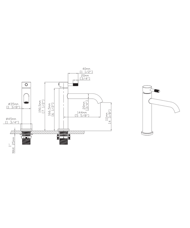 ALONI Stria wastafelkraan – Chroom