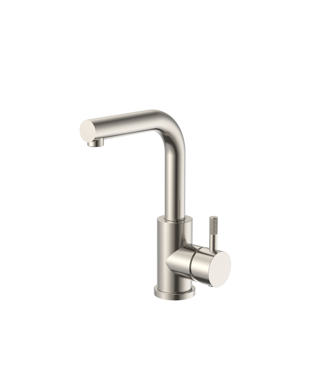 STRIA wastafel-/keukenkraan – rechte draaibare uitloop – geborsteld RVS