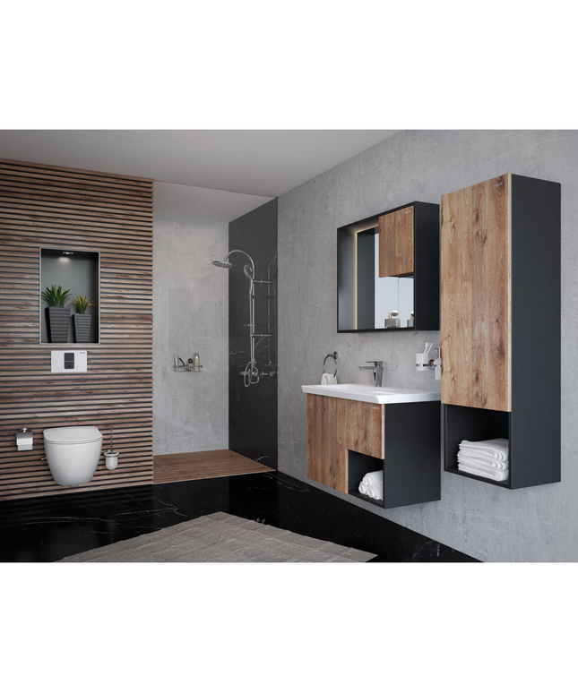 Creavit Rimoff hangtoilet / ophang WC met bidet – mat wit – warm/koud water