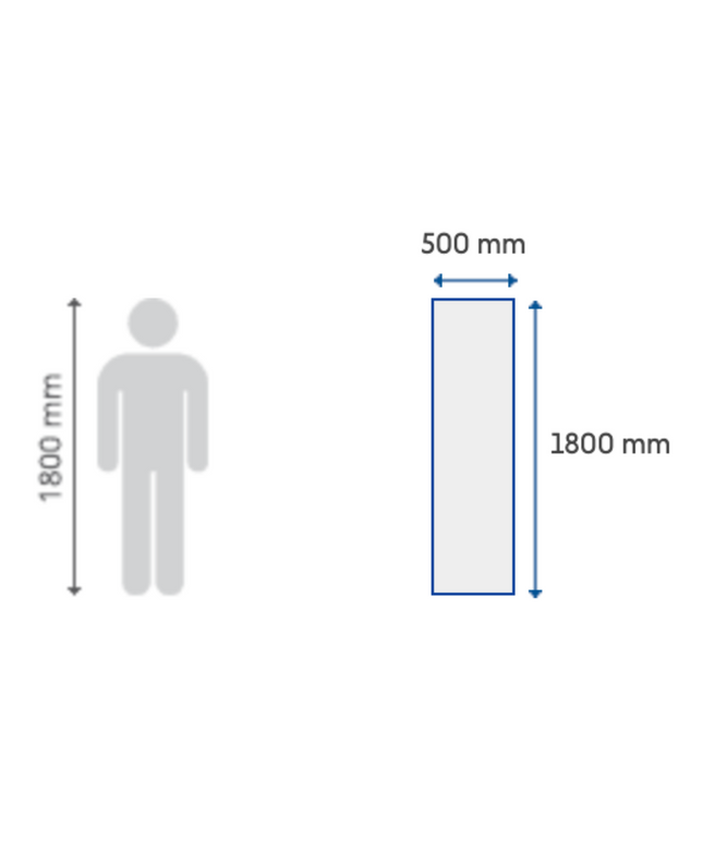 STELRAD Verticale radiator VERTEX PLAN Type 22 1800x500mm - Wit - 1845W