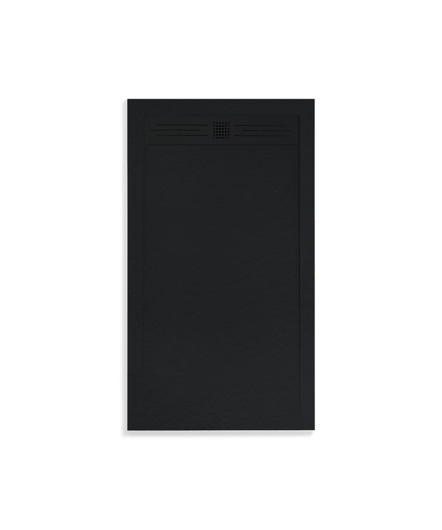 Bandeja de ducha Aloni Elite - Composite - Matt Black - 180x90x3 cm