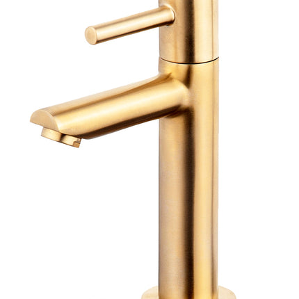 Wiesbaden Amador fonteinkraan XL geborsteld messing | Schwertz & Co