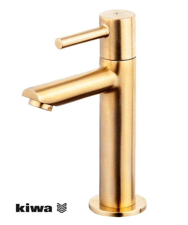 Wiesbaden Amador fonteinkraan XL geborsteld messing | Schwertz & Co
