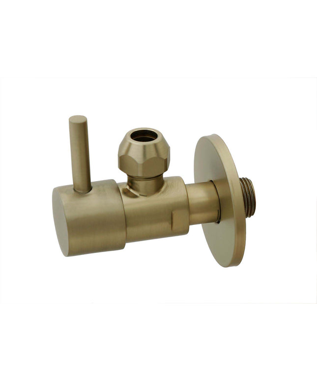 Xellanz Minimal hoekstopkraan 3/8 inch geborsteld messing PVD - detailfoto | Schwertz & Co