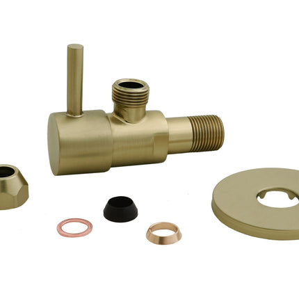 Xellanz Minimal hoekstopkraan 3/8 inch geborsteld messing PVD | Schwertz & Co