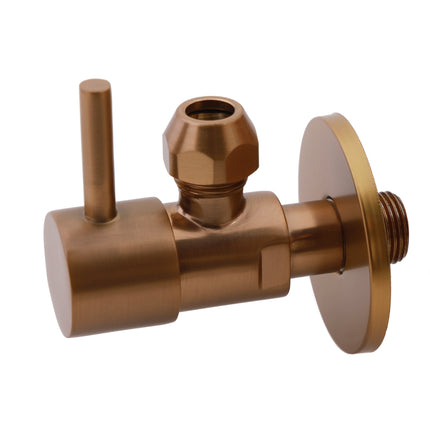Xellanz Minimal hoekstopkraan 3/8 inch geborsteld brons koper PVD | Schwertz & Co