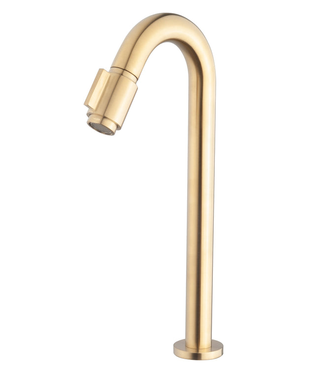 Wiesbaden Caral Victoria fonteinkraan XL geborsteld messing | Schwertz & Co