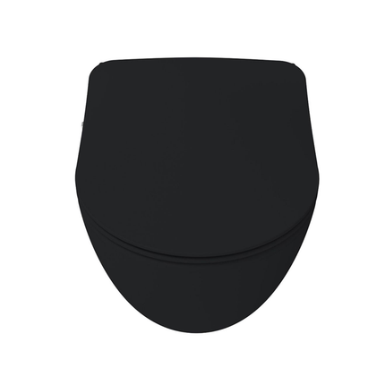 Creavit Rimoff hangtoilet / ophang WC met bidet – mat zwart – warm/koud water