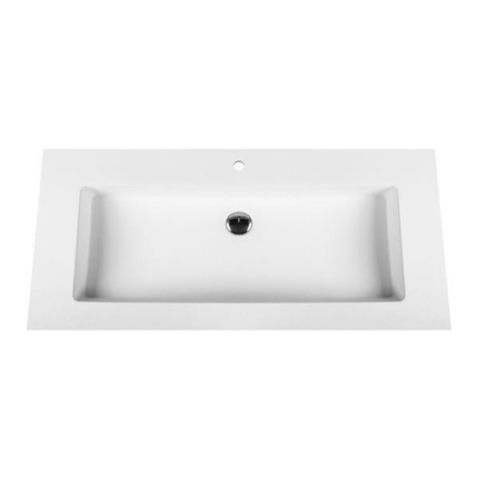ALONI Solid Surface Wastafel – 100 cm – Wit