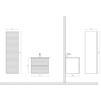 ALONI ELITE wastafelonderkast – 60 cm – Mat wit – Softclose