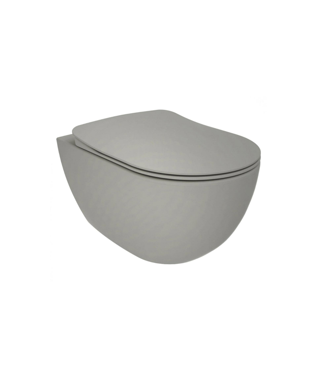 Creavit Rimoff hangtoilet / ophang WC – koel grijs – rimless wandmodel