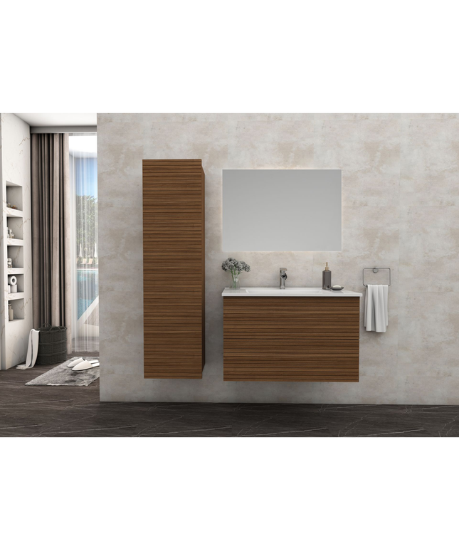 ALONI ELITE wastafelonderkast – 60 cm – Walnoot – Softclose