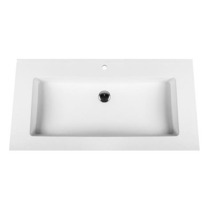ALONI Solid Surface Wastafel – 80 cm – Wit