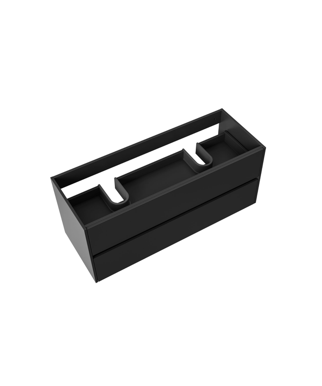 ALONI HAYAT wastafelonderkast – 119,5x50x45 cm – Mat zwart – Greeploos & softclose