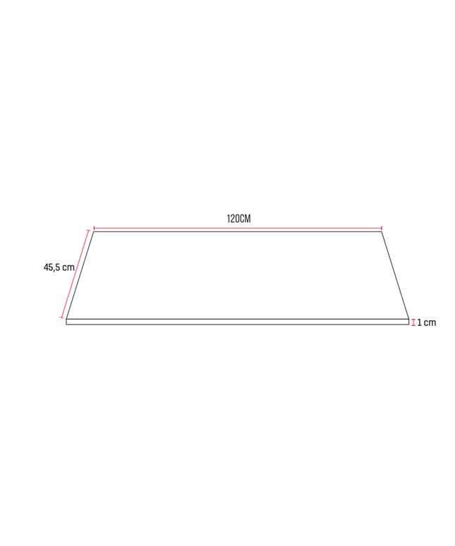 ALONI Solid Surface Wastafelblad – 120 cm – Wit