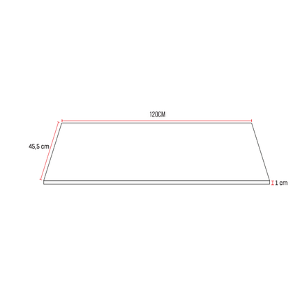 ALONI Solid Surface Wastafelblad – 160 cm – Wit