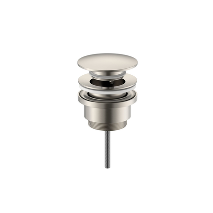 Aloni Uniforma drain plug - Click Waste - brushed stainless steel