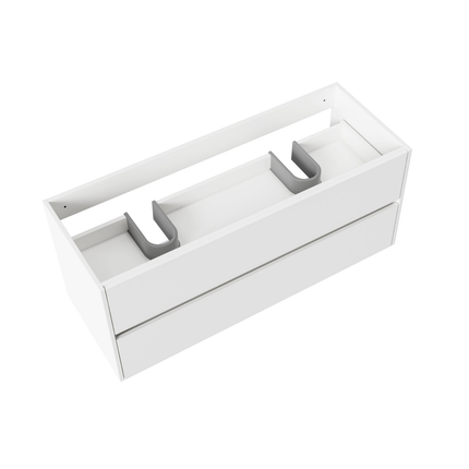 ALONI HAYAT wastafelonderkast – 119,5x50x45 cm – Glanzend wit – Greeploos & softclose