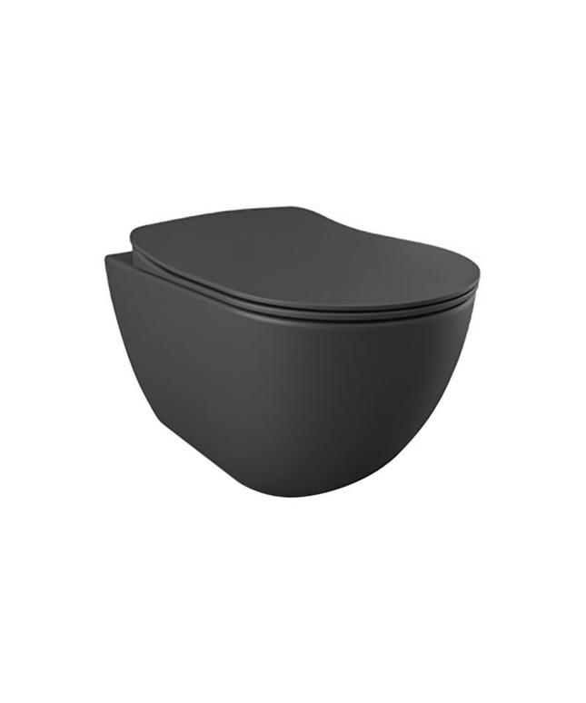 Creavit Rimoff hangtoilet / ophang WC – mat antraciet – rimless wandmodel
