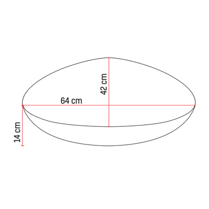 ALONI Corona Solid Surface Wastafel – 63x42x14 cm – Wit