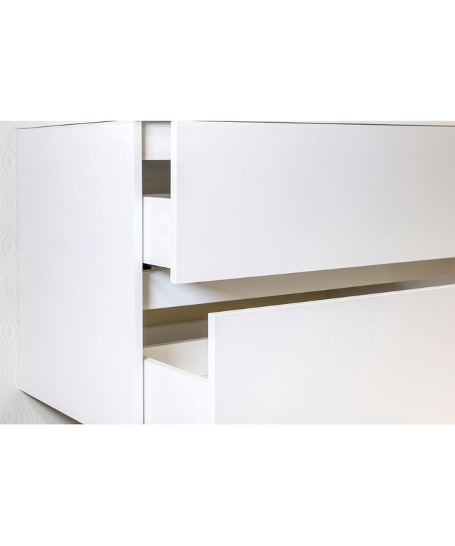 ALONI HAYAT wastafelonderkast – 119,5x50x45 cm – Glanzend wit – Greeploos & softclose