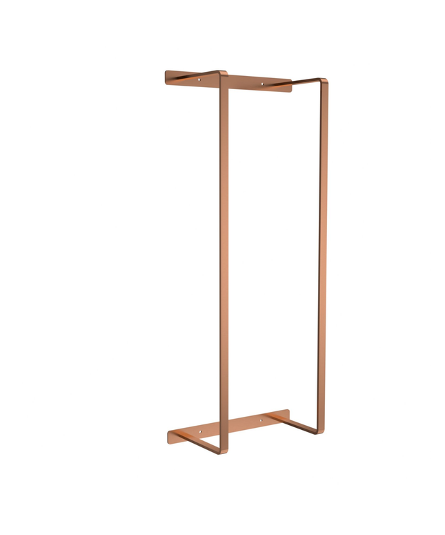 Aloni handdoekrek – verticaal – 67x28x14 cm – geborsteld koper – roestvrij staal