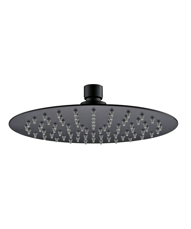 Xellanz Tivaro hoofddouche rond 25 cm mat zwart | Schwertz & Co