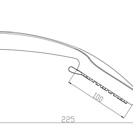 Wiesbaden 304 handdouche rond 5 standen geborsteld RVS - technische tekening | Schwertz & Co