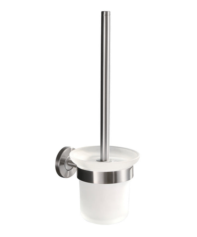Brosse WC avec support verre mat et inox Wiesbaden 304 | Schwertz & Co