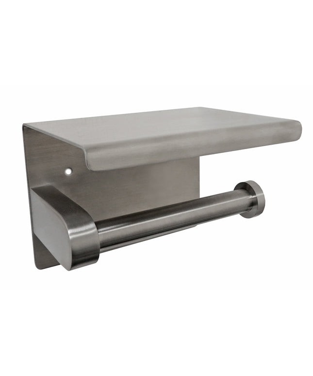 Wiesbaden Brush porte-rouleau simple inox - photo de détail | Schwertz & Co