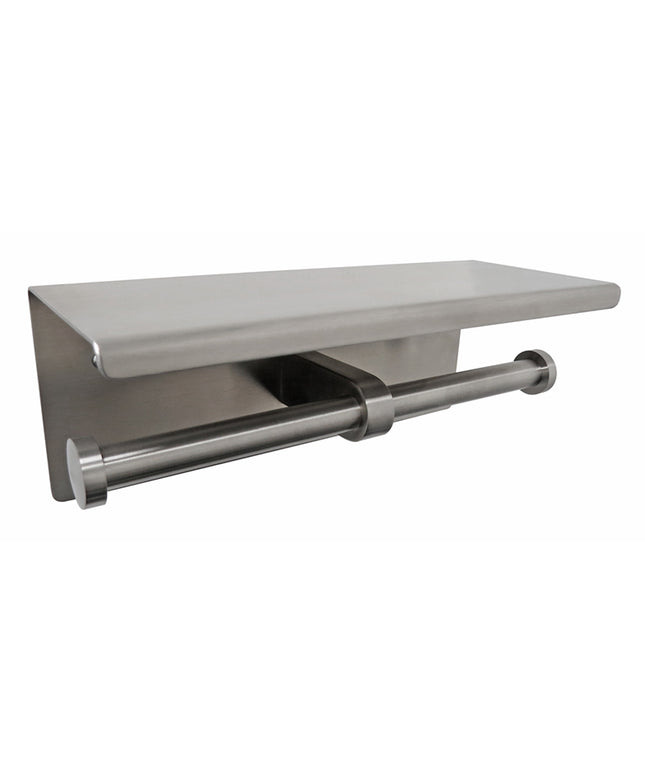 Wiesbaden Brush porte-rouleau double inox - photo de détail | Schwertz & Co