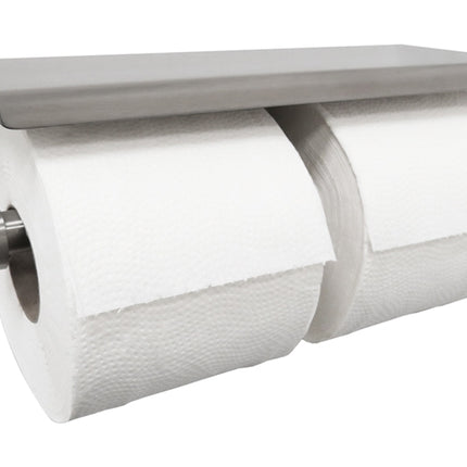 Wiesbaden Brush dubbele toiletrolhouder RVS | Schwertz & Co