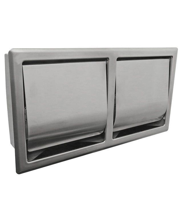 Wiesbaden Sunk porte-rouleau double encastré inox - photo de détail | Schwertz & Co