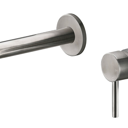 Wiesbaden 304 inbouw wastafelkraan coldstart geborsteld RVS | Schwertz & Co