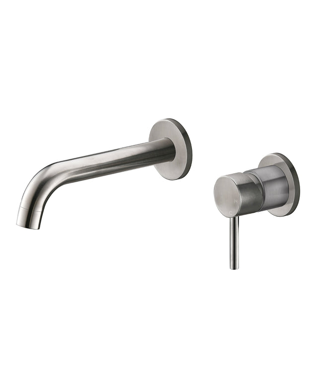 Wiesbaden 304 mitigeur lavabo encastré coldstart inox brossé | Schwertz & Co