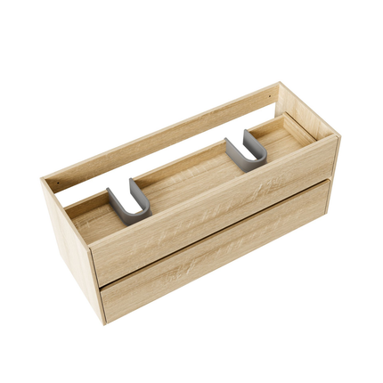 ALONI HAYAT wastafelonderkast – 119,5x50x45 cm – Eik – Greeploos & softclose