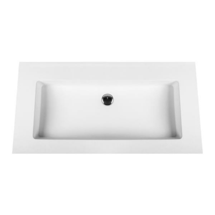 ALONI Solid Surface Wastafel – Zonder Kraangat – 60 cm – Wit