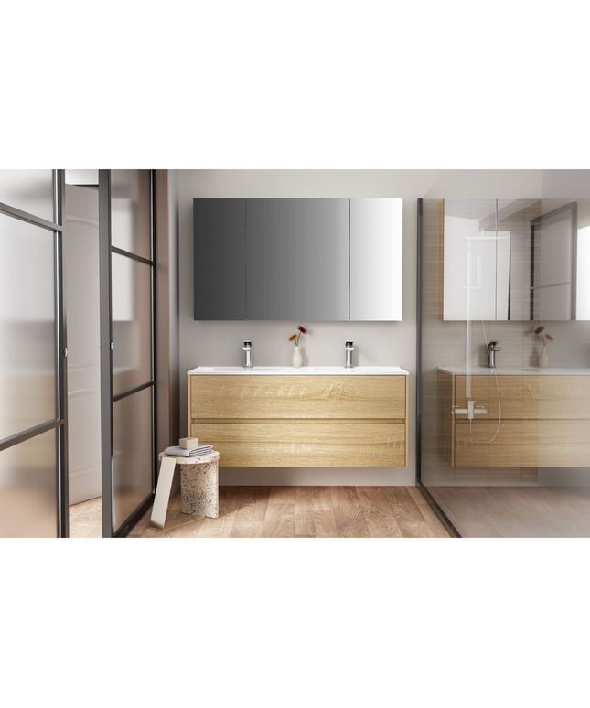 ALONI HAYAT wastafelonderkast – 119,5x50x45 cm – Eik – Greeploos & softclose