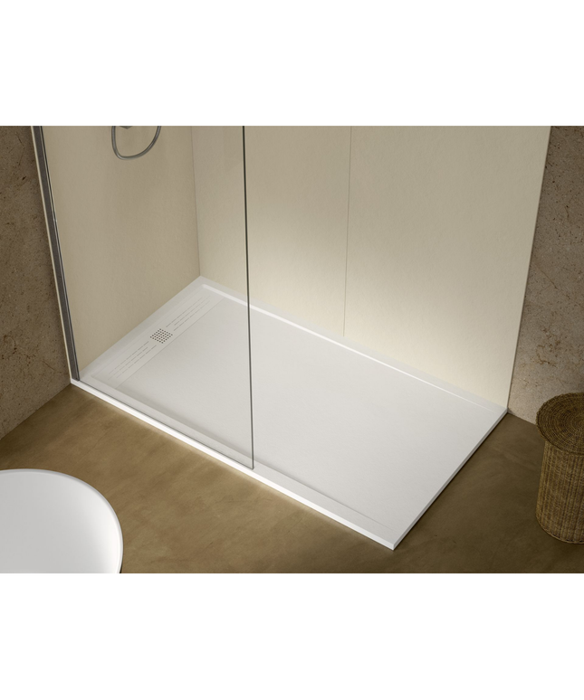 Bandeja de ducha de Aloni Elite - Composite - Matt White - 180x90x3 cm
