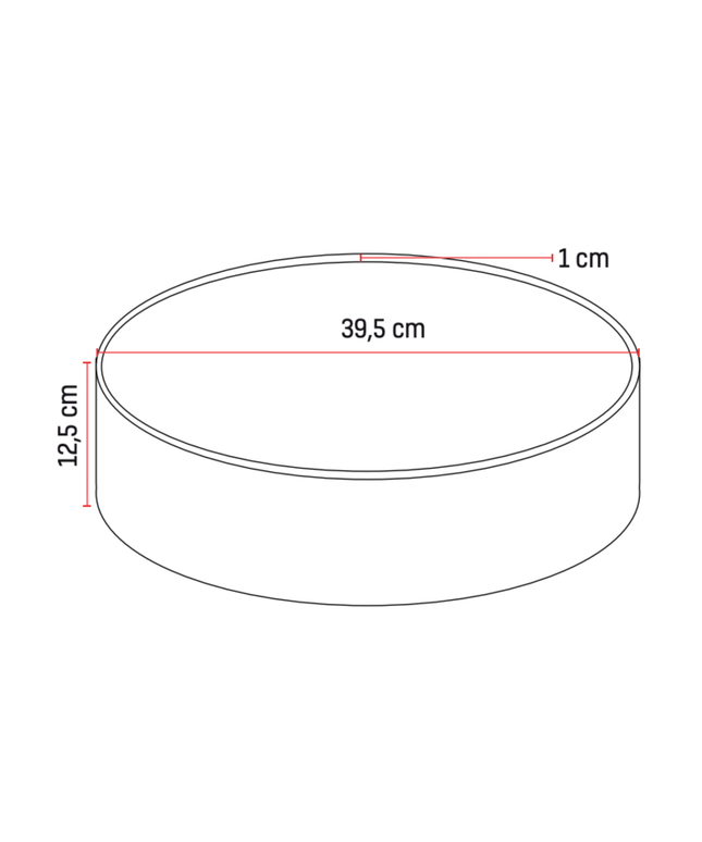 ALONI Solid Surface Opbouw Waskom – Mat Zwart