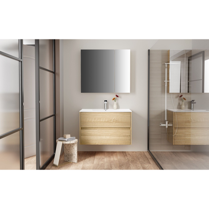 ALONI HAYAT wastafelonderkast – 79,5x50x45 cm – Eik – Greeploos & softclose