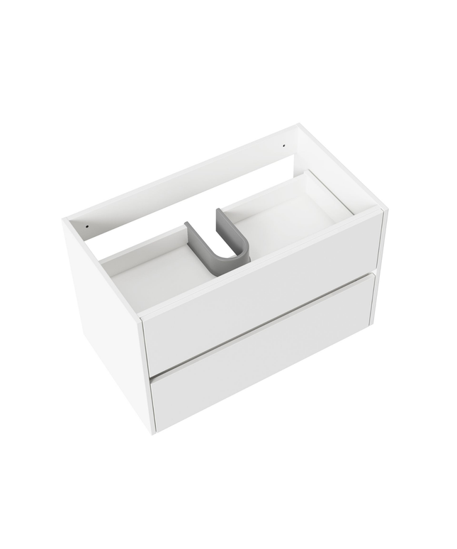 ALONI HAYAT wastafelonderkast – 79,5x50x45 cm – Glanzend wit – Greeploos & softclose