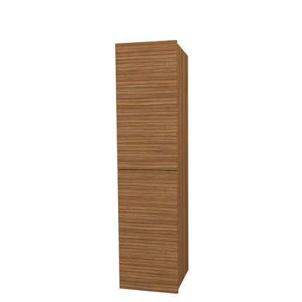 Aloni Elite High Bathroom Cabinet - 160 cm - Walnut - Horizontal relief - Softclose