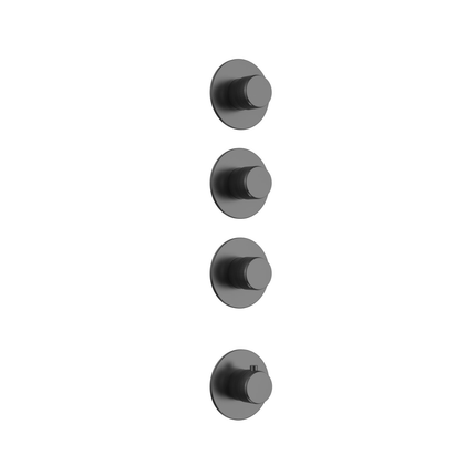 ALONI Stria afbouwdeel douchemengkraan – 3-weg – thermostatisch – gunmetal