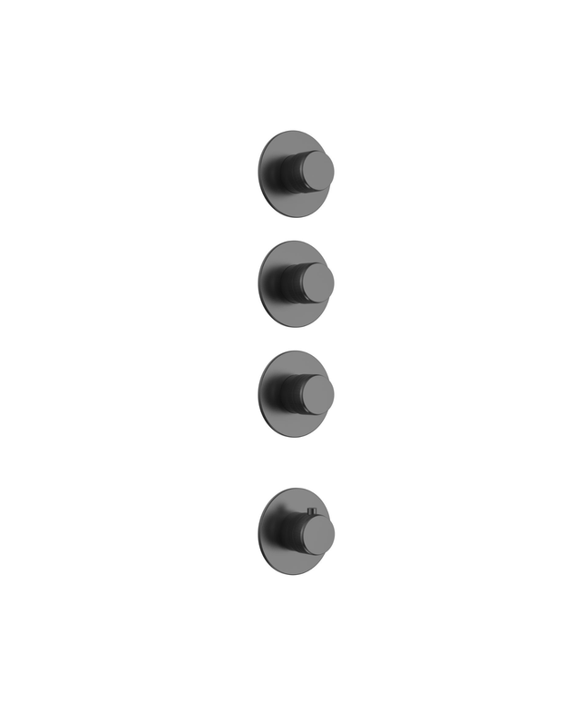 ALONI Stria afbouwdeel douchemengkraan – 3-weg – thermostatisch – gunmetal